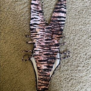 Super sexy leopard one piece swimsuit